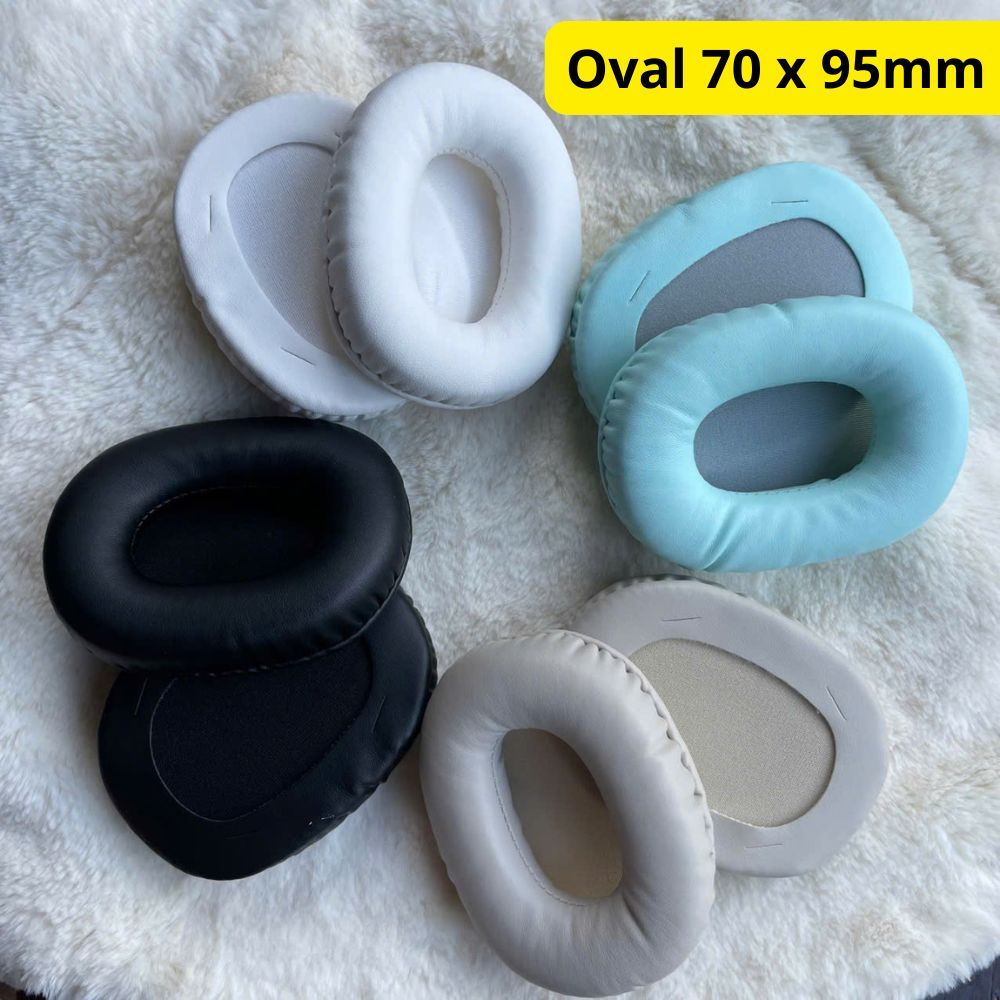 Đệm Tai Nghe 70x95mm Oval Da PU – Thay Thế Havit H662BT H630BT Lenovo TH10 TH30 i62 MS-B2 E1000 | Mú