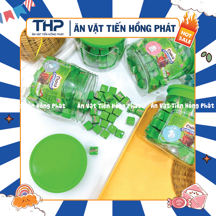 [HỘP 100 VIÊN] Kẹo sữa socola cube Doten, choco cube candy, thơm ngon hấp dẫn