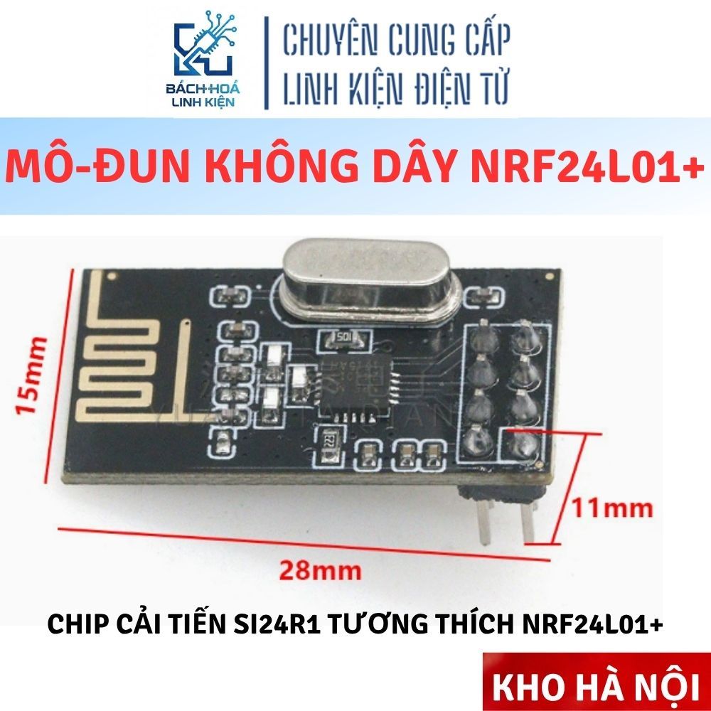 Module Không Dây NRF24L01+ SI24R1 2.4GHz - Bản Nâng Cấp Công Suất Cao (Tương Thích NRF24L01)