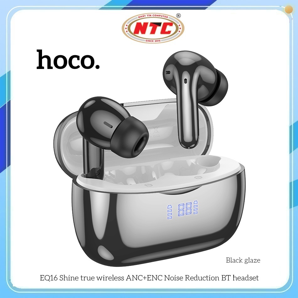Tai nghe Bluetooth TWS Hoco EQ16 V5.3, Pin 7H, Thiết Kế đẹp mắt (Đen)