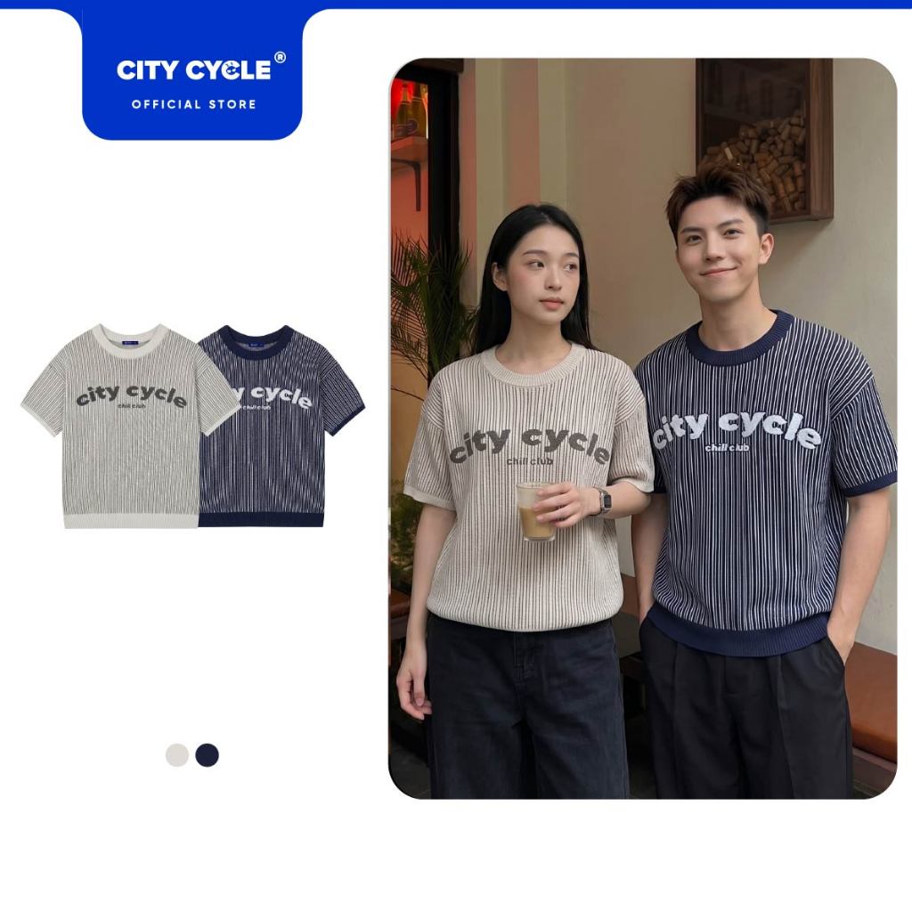 Áo thun len ngắn tay nam nữ Local Brand Chính Hãng City Cycle Áo thun Len Chill Club