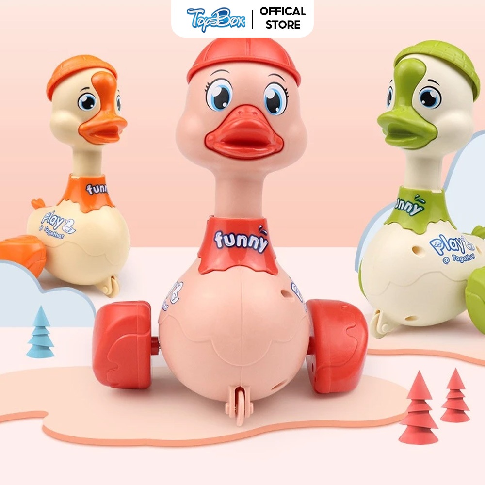 Đồ chơi vịt con chạy xe máy vespa ấn là chạy bốc đầu cực cute, vịt ấn là chạy cho bé