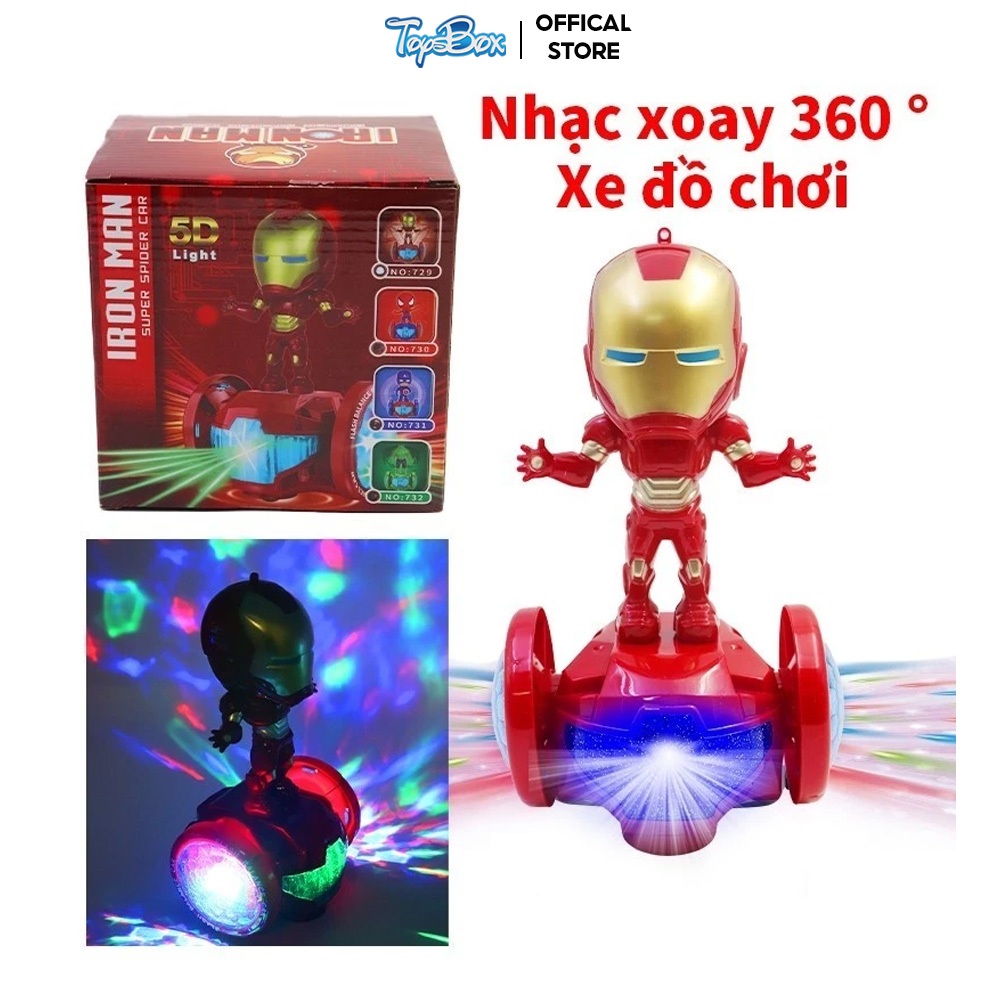 [TẶNG PIN]  Đồ chơi, Người nhện lái xe 729 bằng nhựa, cho trẻ em,Đồ chơi trẻ em Điện đa năng 5D