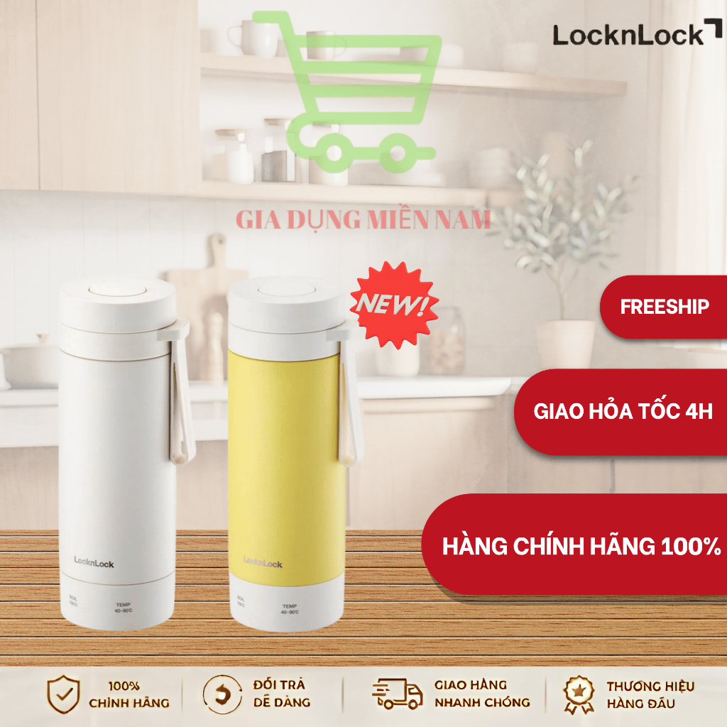 Bình Đun Giữ Nhiệt LocknLock Heating Tumbler EJC723 dung tích 300ml - Hàng chính hãng