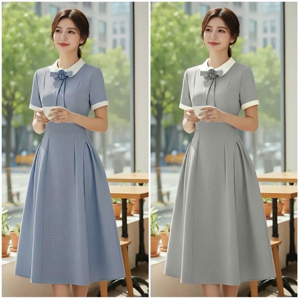 Đầm công sở cao cấp 2 lớp  đủ size