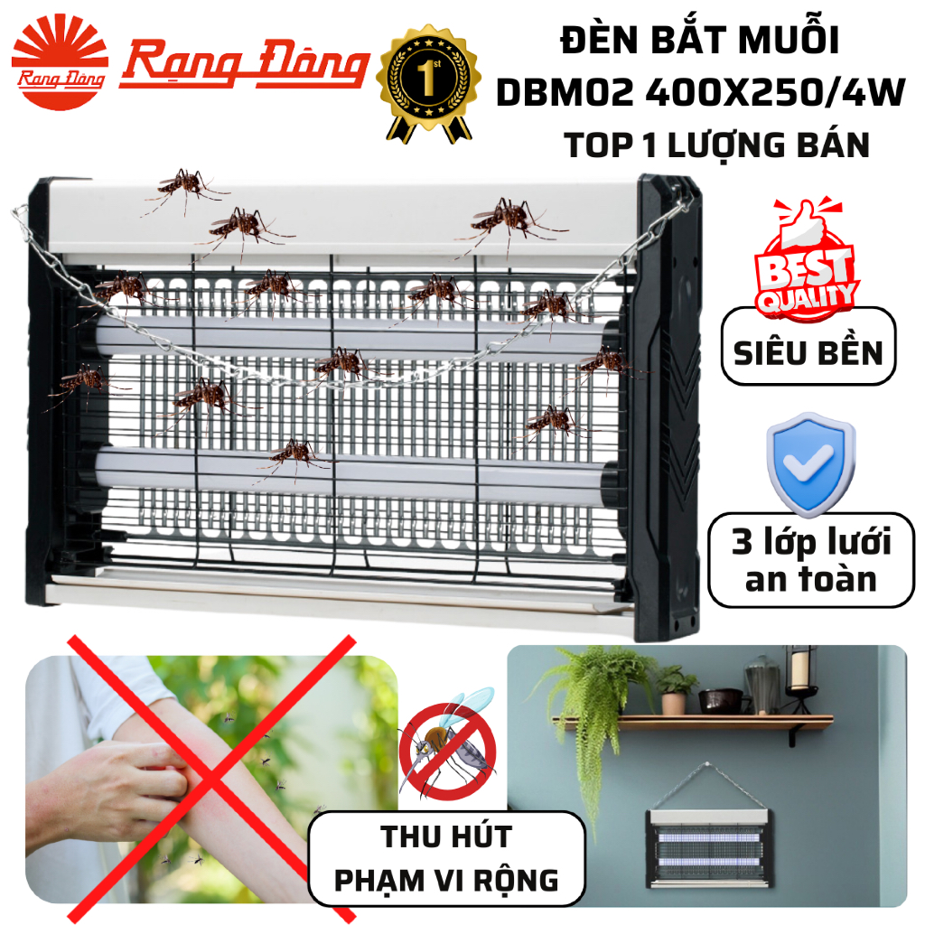 Đèn bắt muỗi Rạng Đông Model: DBM01 5W - DBM02 4W
