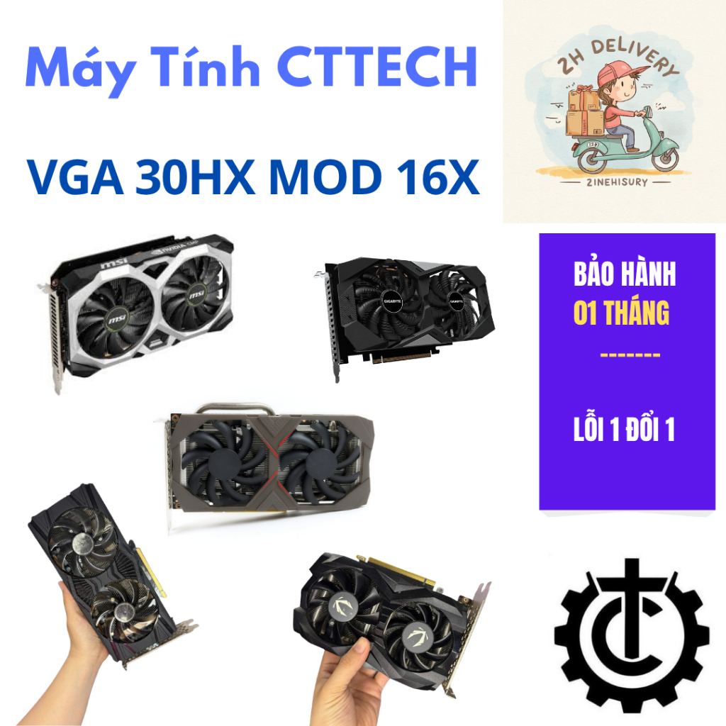 VGA  CMP 30HX 6G CÁC HÃNG ( CÓ GIGA MSI ZOTAC CLF )
