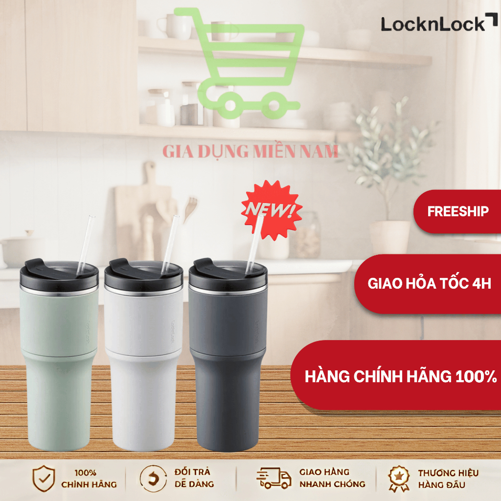 Ly giữ nhiệt LocknLock Metro Drive LHC4277, dung tích 650ml - Hàng Chính Hãng