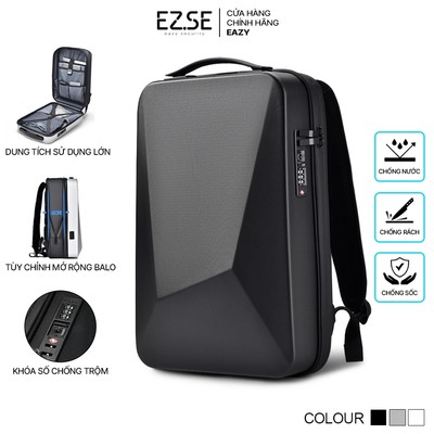 Balo laptop chống sốc chống nước cao cấp có khóa số chống trộm EAZY BLA06 , Balo đựng laptop 17 inch hiện đại