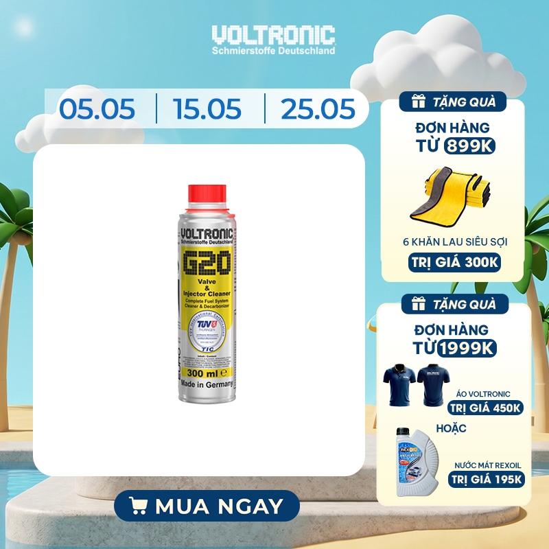 PHỤ GIA VỆ SINH HỆ THỐNG XĂNG NHẬP KHẨU VOLTRONIC G20 VALVE AND INJECTOR CLEANER - VOLTRONIC VIETNAM