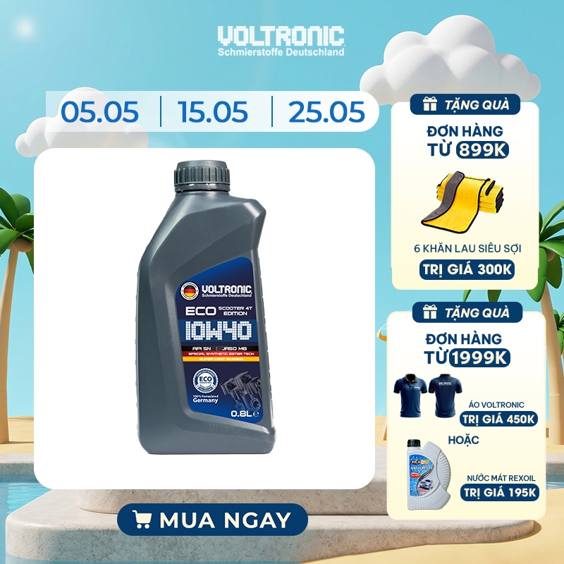 Dầu Nhớt Xe Tay Ga Voltronic ECO Scooter 10w40 800ml