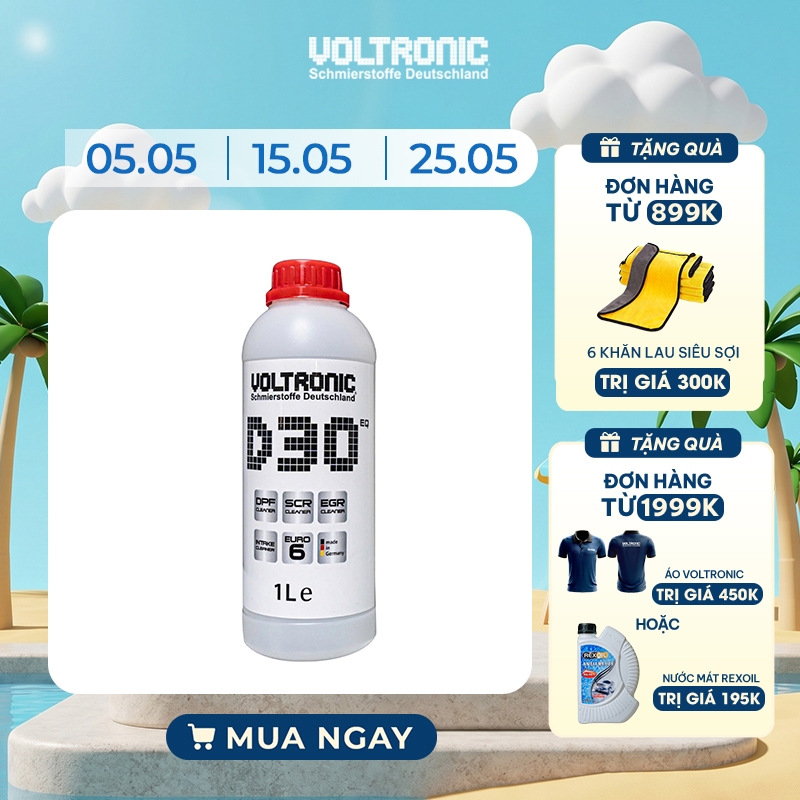 Dung dịch vệ sinh bầu lọc khí thải D30 Voltronic xe ô tô xe tải động cơ xăng, dầu diesel nhập khẩu Đ