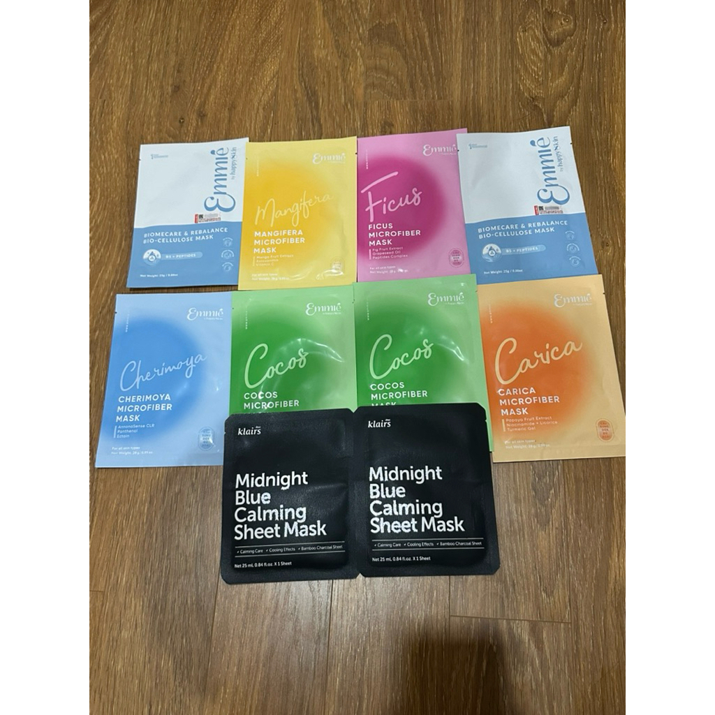 Combo 10 Miếng Mặt Nạ Mix (2 Emmie Dừa + 2 Mask Dear Klairs + 6 Emmie Microfiber)