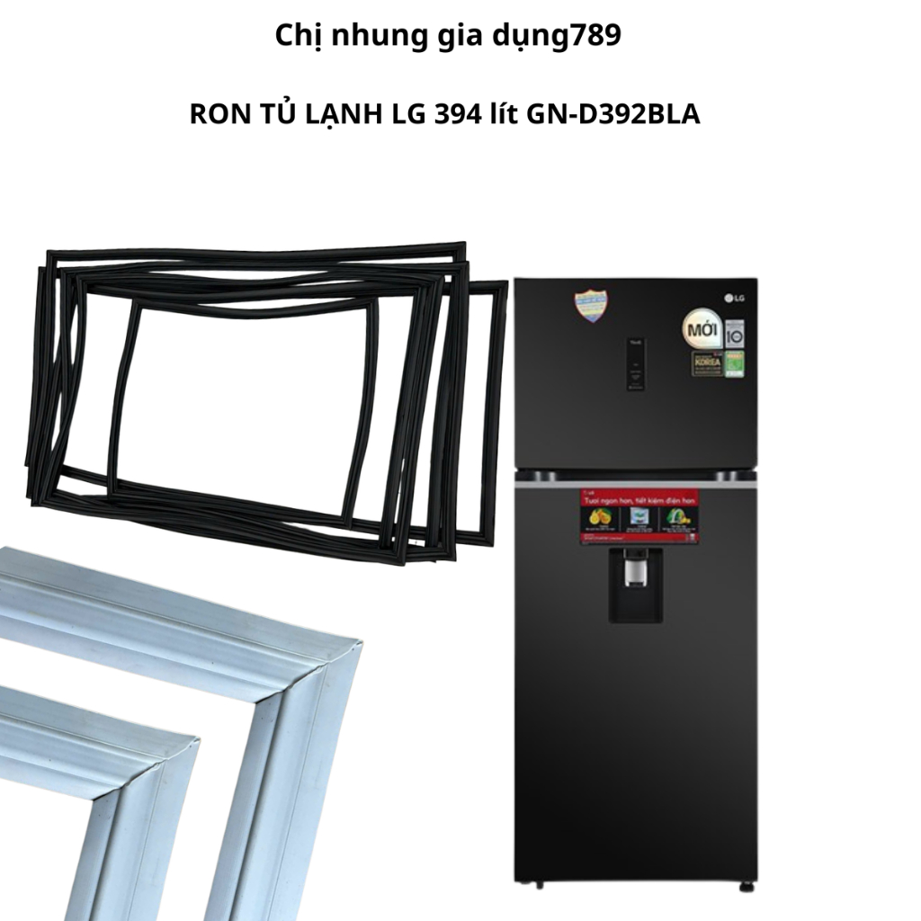 RON (GIOĂNG)TỦ LẠNH LG 394 lít GN-D392BLA