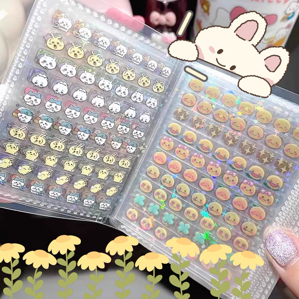 Sticker mini 3D nhiều mẫu – Bộ 800 / 1750 / 2400 / 4800 miếng dán trang trí móng, sổ tay, DIY