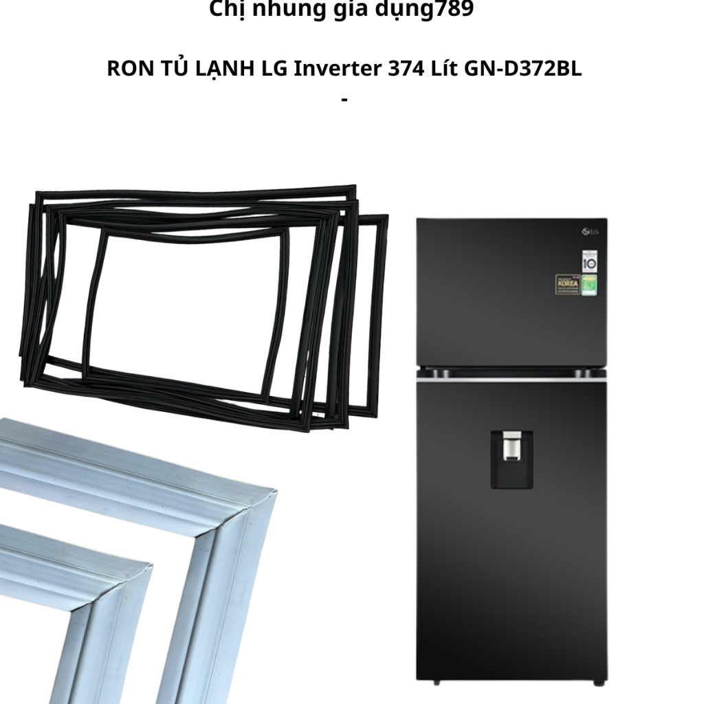 RON TỦ LẠNH LG Inverter 374 Lít model: GN-D372BL