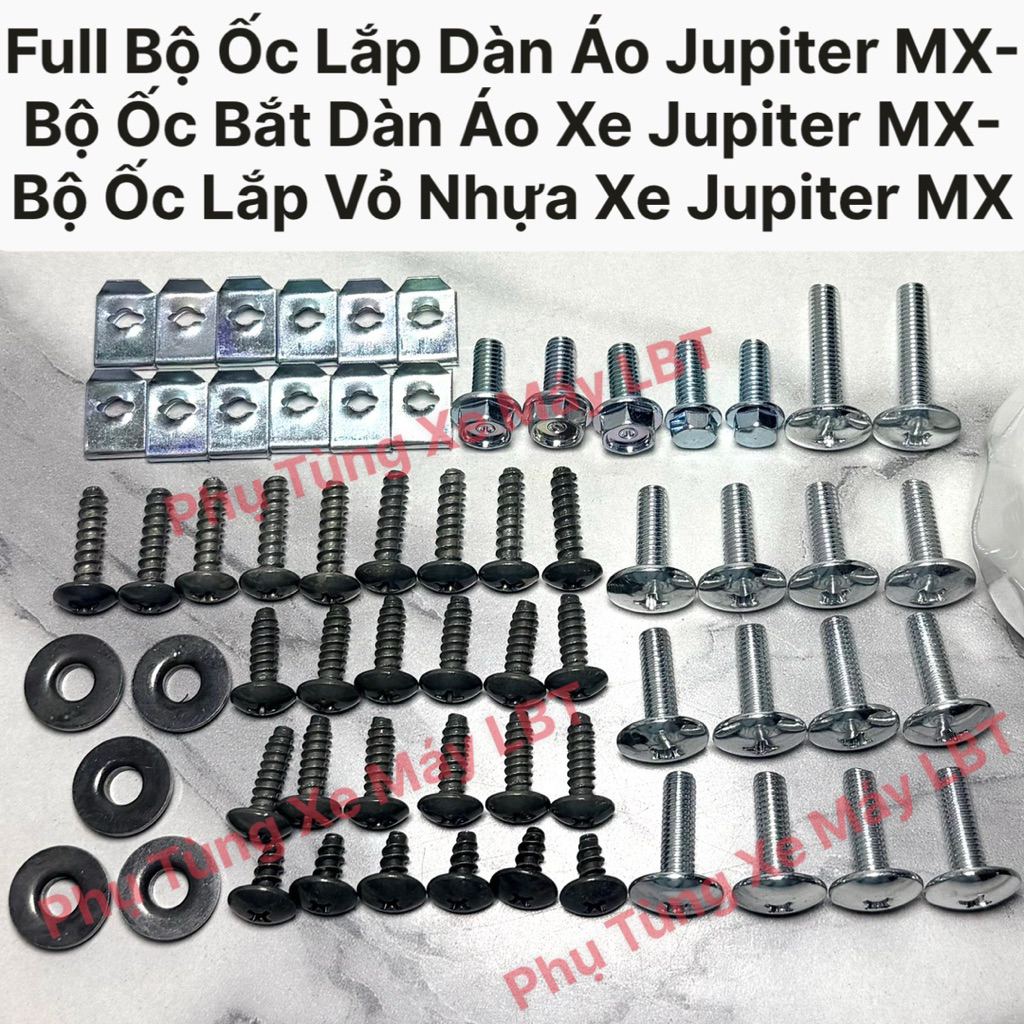 Full Bộ Ốc Lắp Dàn Áo Jupiter MX  -Bộ Ốc Bắt Dàn Áo Xe Jupiter MX -  Bộ Ốc Lắp Vỏ Nhựa Xe Jupiter MX