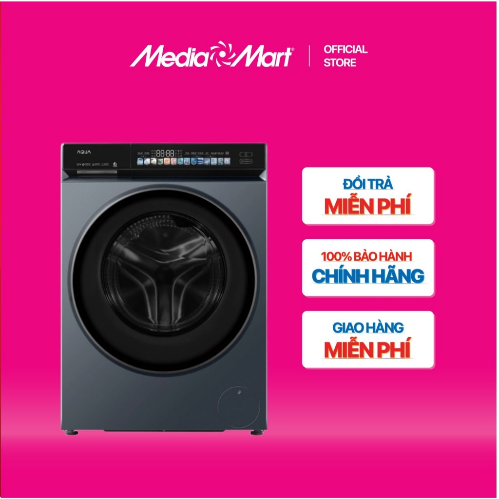 [MediaMart-FREESHIP] Máy giặt lồng ngang AQUA 12 Kg AW12-BD4377U1L(GN)