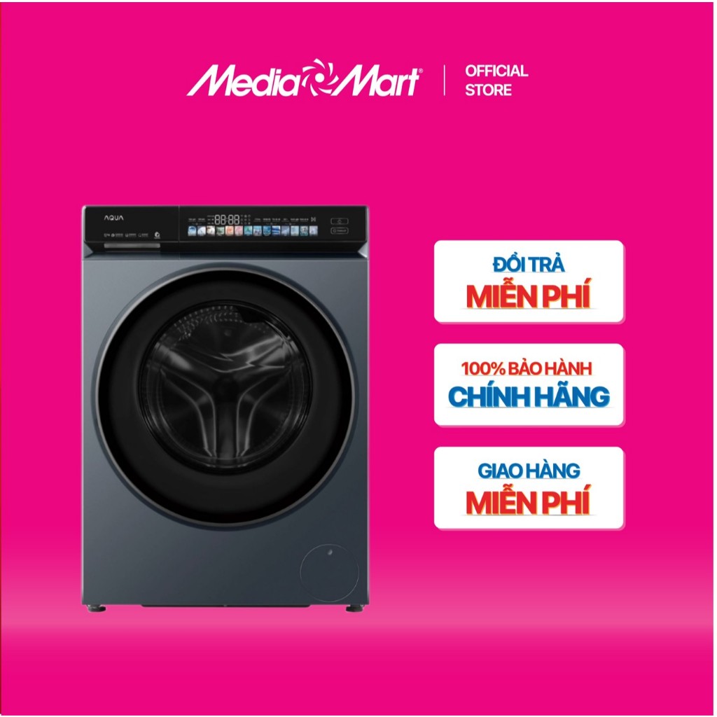 [SieuthiMediaMart] Máy giặt lồng ngang AQUA 10 Kg AW10-BD4377U1L(GN) BH chính hãng-Ship0đ