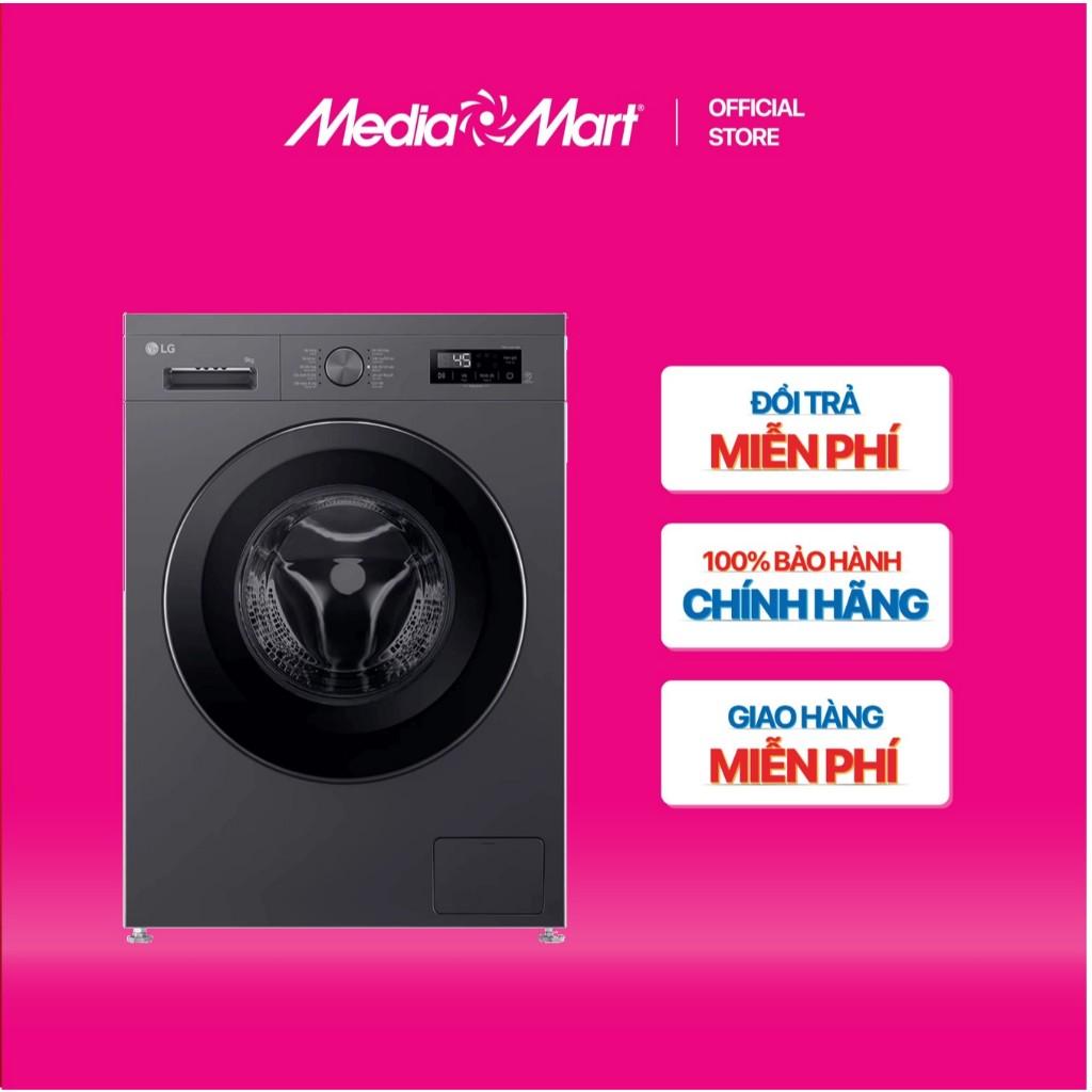 [SieuthiMediaMart] Máy giặt sấy LG Inverter giặt 9 kg - sấy 5 kg FB1209D5M BH chính hãng-Ship0đ