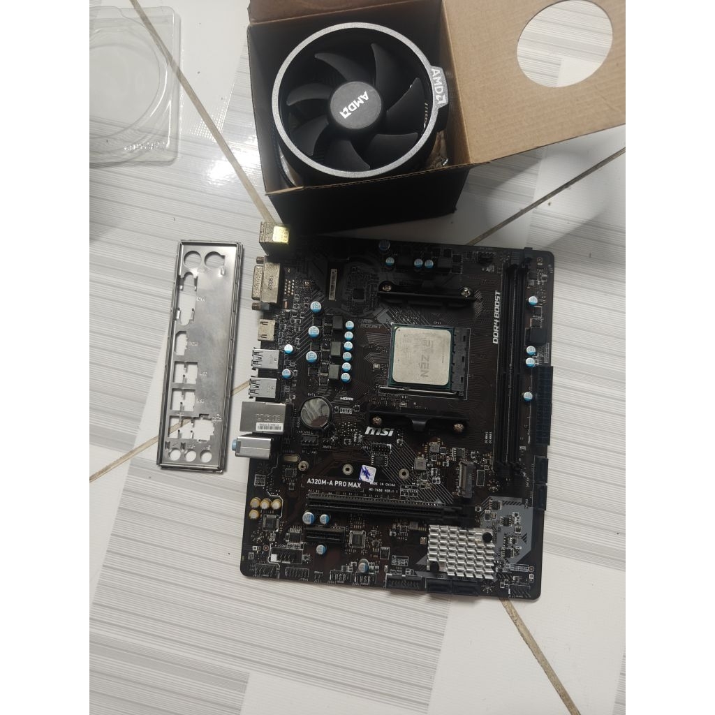 combo main msi a320m + 2200g như hình.