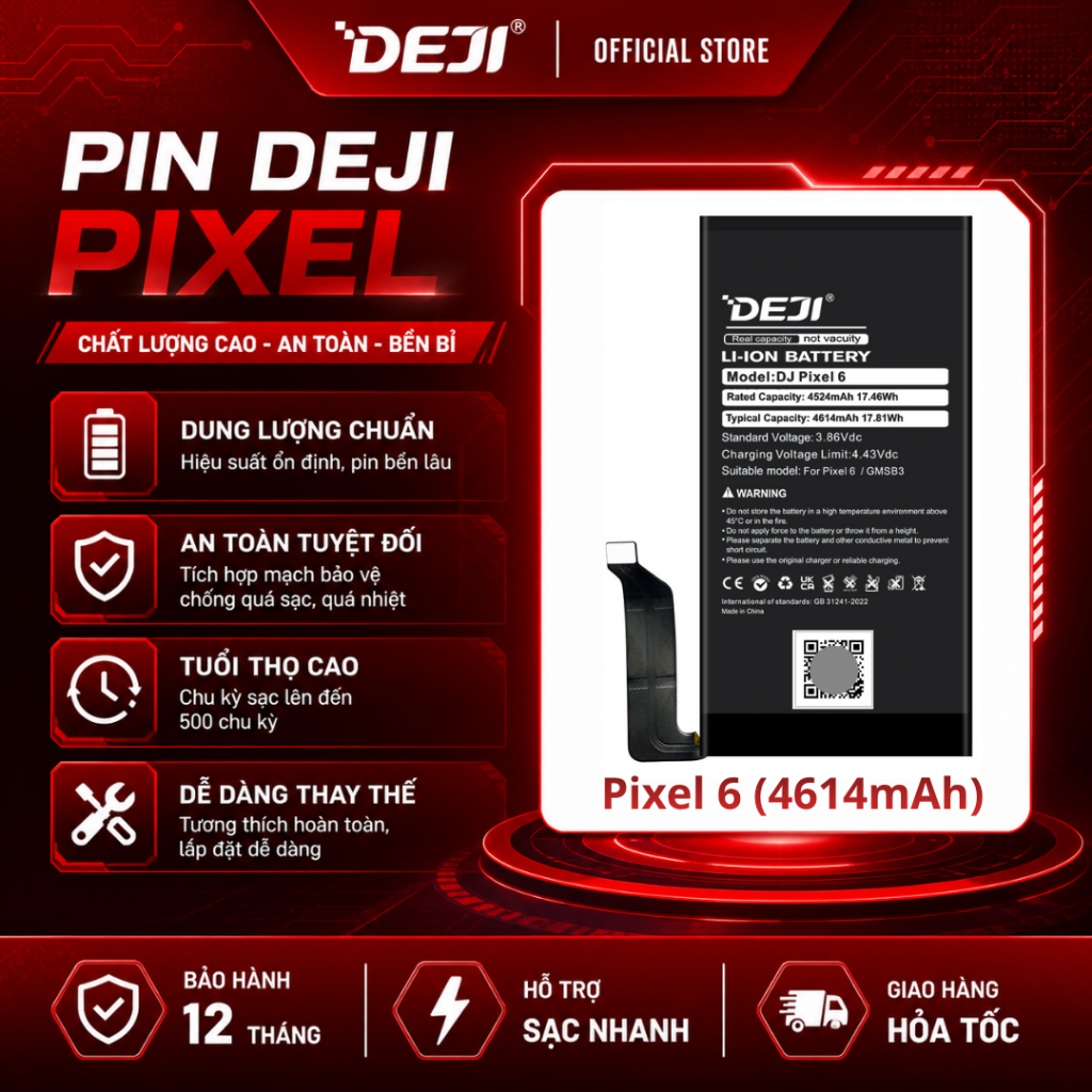 Pin Deji Google Pixel 6 (4614mAh) / GMSB3