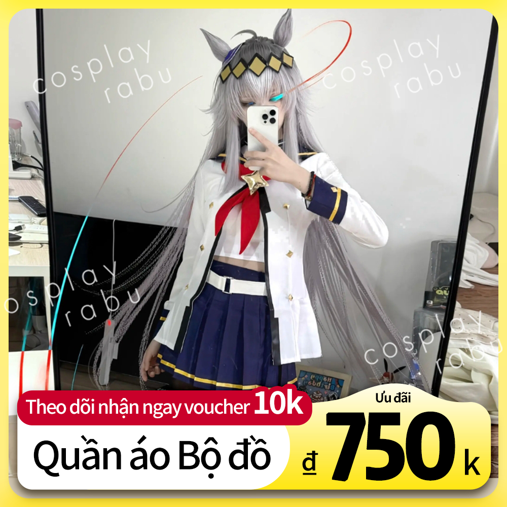 Oguri Cap Cosplay Pretty Derby Trang Phục Full Set Kèm Tóc Giả Giày Và Đạo Cụ Game Anime