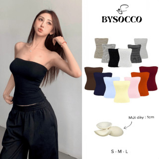[KÈM MÚT] Áo ống trơn basic ôm body vải cotton mịn BYSOCCO -  A054