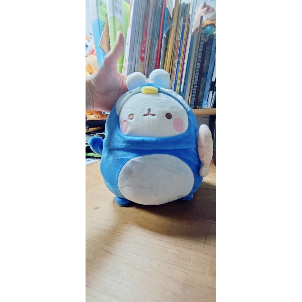 Thú nhồi bông/ Gấu bông Thỏ Molang Hạnh phúc ôm gà dễ thương - Hàng chính hãng Molang 🐰