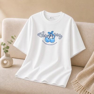 Áo phông nữ dáng rộng NA03 màu trắng nhiều mẫu in hình dễ thương chất thun cotton 95% cotton 5% spandex  Loza G0556