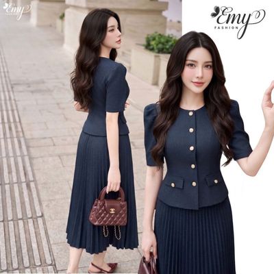[LƯU Ý SẢN PHẨM CHỈ VÁY] Váy Thiết Kế EMY Thời Trang Cao Cấp V4118 Denim Lavie, Sang Trọng Thanh Lịch