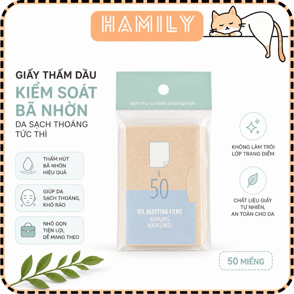 Giấy Thấm Dầu Dạng Phim Thefaceshop Oil Blotting Films 50 Miếng / Túi | BigBuy360 - bigbuy360.vn