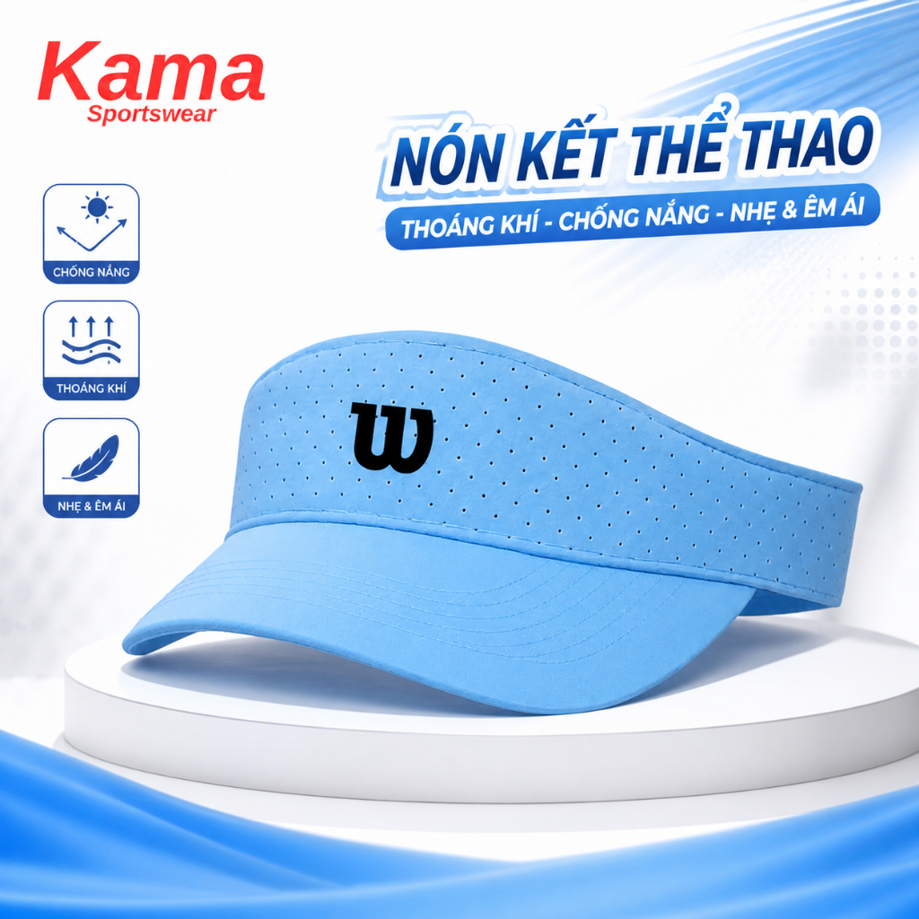Mũ thể thao ngoài trời KAMA sport M07, mũ thể thao Wilson tập thể thao pickleball, tennis, cầu lông