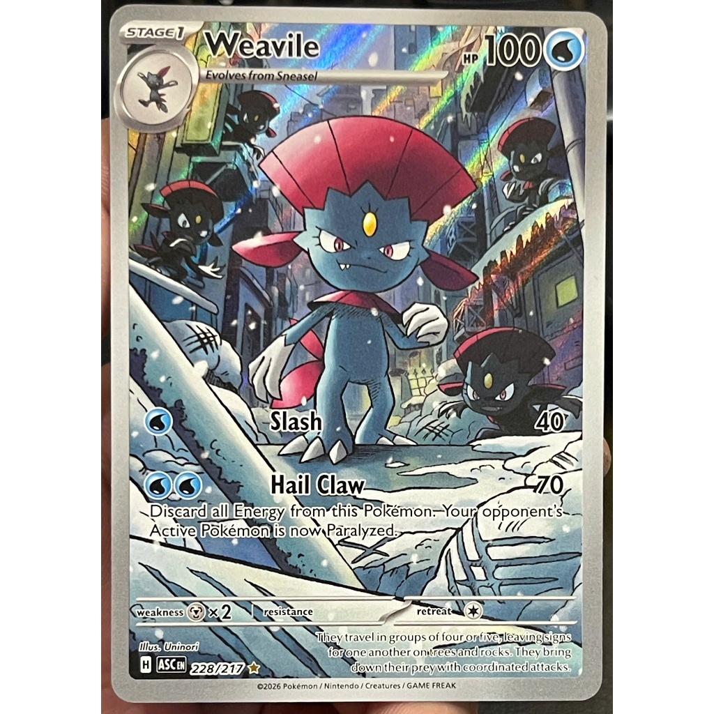 [KW2 Pokemon] [EN] Thẻ Weavile 228/217 - Illustration Rare