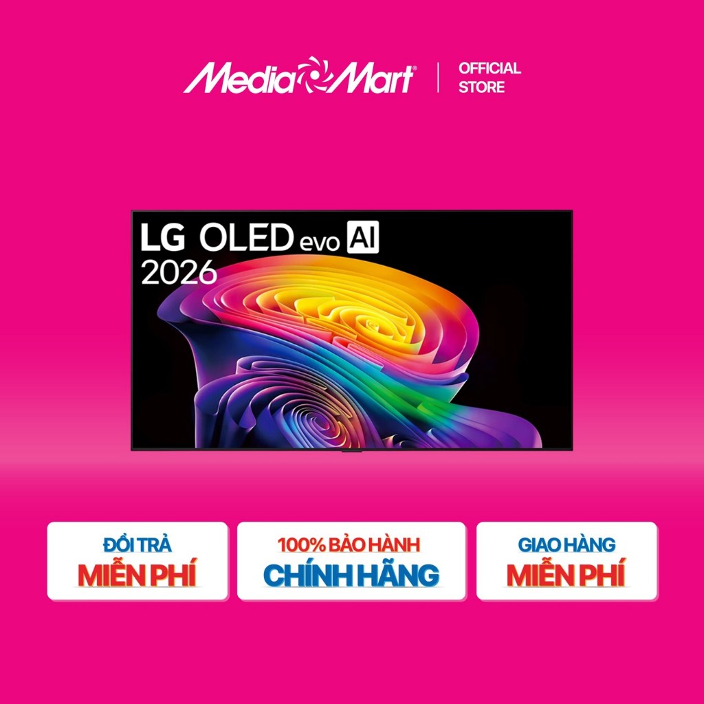 [SieuthiMediaMart] TV 4K LG OLED evo AI C6 55 inch OLED55C6PSA BH chính hãng-Ship0đ