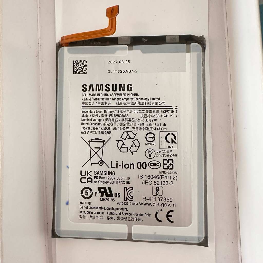 Pin Samsung A23, A23 5G, A73 5G, M33, M52 5G, M53 5G, M23 5G, F23 mã EB-BM526ABS -Hàng zin bóc máy