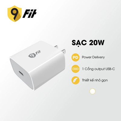 Củ sạc nhanh 9FIT 20W, Hàng chính hãng