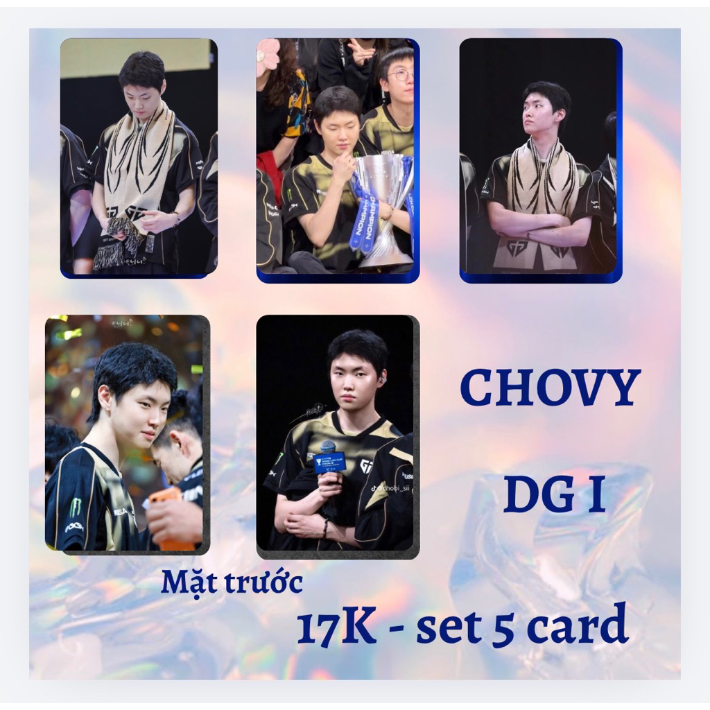 Set 5 card bo góc CHOVY-GENG-Cán BÓNG- ảnh đẹp xinh