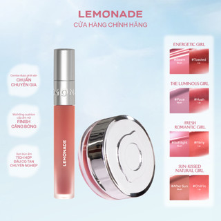 Combo Lemonade 01 Má hồng căng bóng Mirror Blush Cushion 8g và 01 Son bùn ẩm Perfect Couple Blurry Stain Lip Cream 3,5g