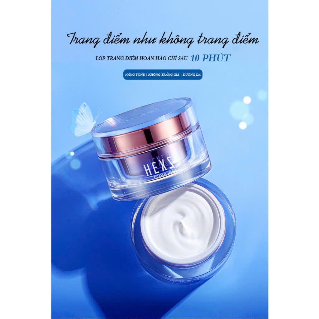 HEXZE Tone-Up Cream 50ml Dưỡng Ẩm Làm Sáng Da Nhẹ Nhàng | Meow Makeup