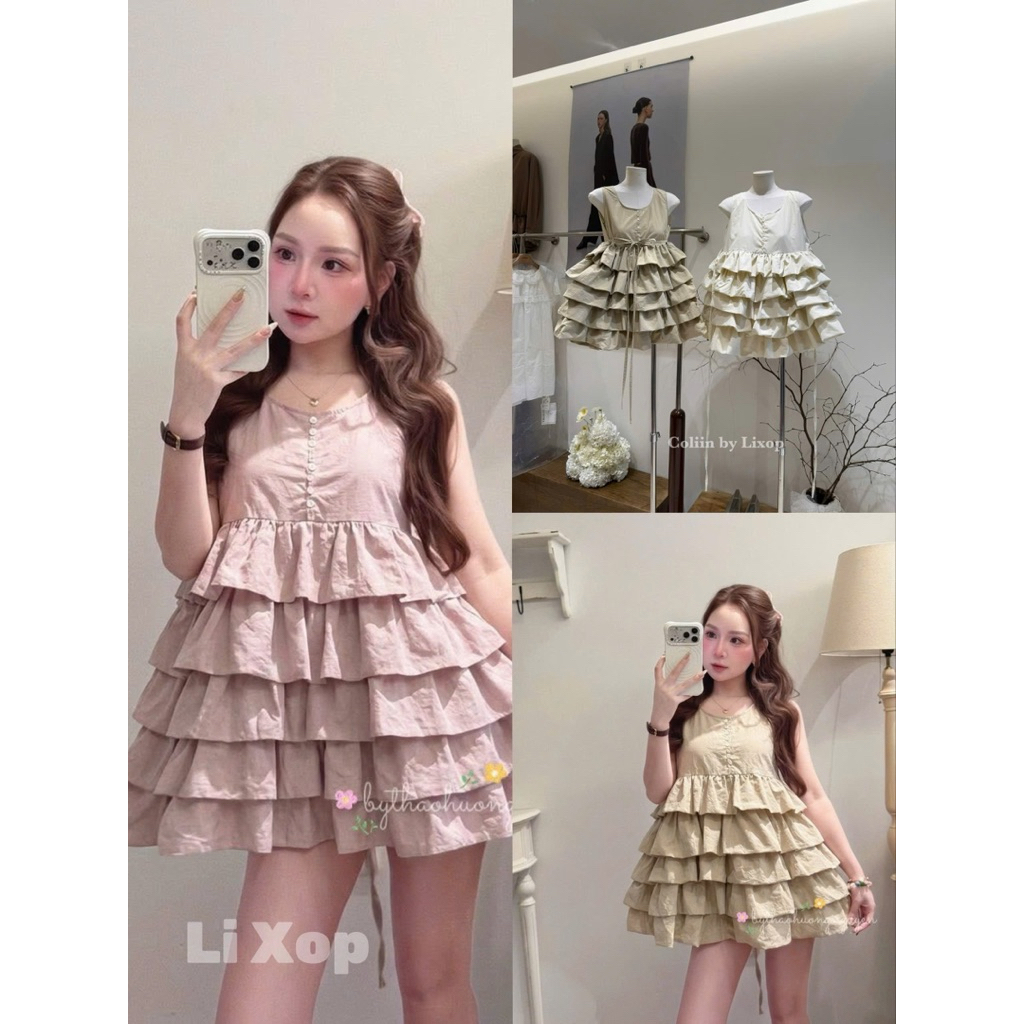 EMPINK Studio / Váy Tầng Sát Nách Babydoll  Xinh