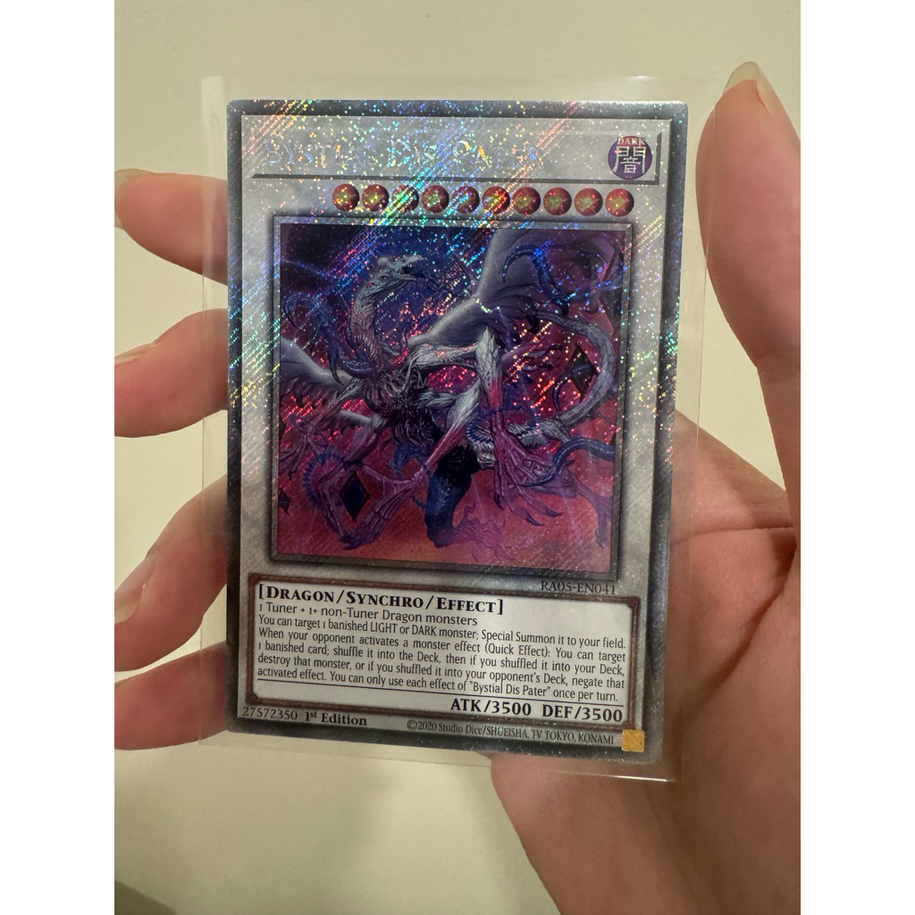 1 lá thẻ bài Bystial Dis Pater RA05-EN041 platinum secret rare