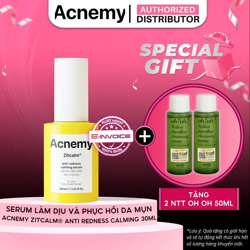 Serum Làm Dịu Và Cân Bằng Hệ Vi Sinh, Giảm Đỏ Và Kháng Khuẩn Acnemy Zitcalm Serum