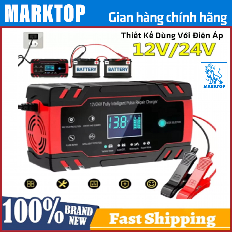 Bộ sạc nạp ắc quy acqui 12v 24v cho ô tô xe máy xe hơi xe tải container Tiêu chuẩn EU - Thợ sửa chữa