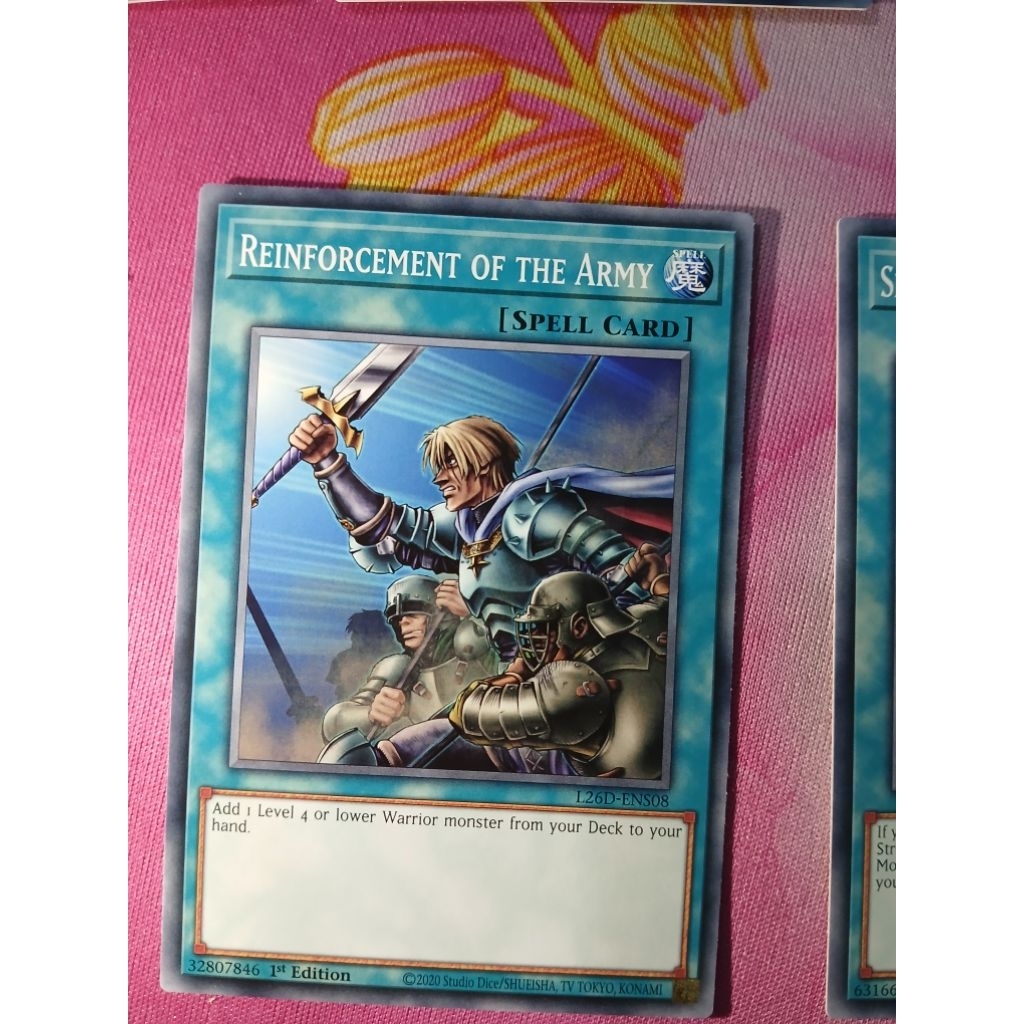 [Yugioh Biên Hòa Store] 1 lá thẻ bài Reinforcement of the Army YUGIOH L26D-ENS08