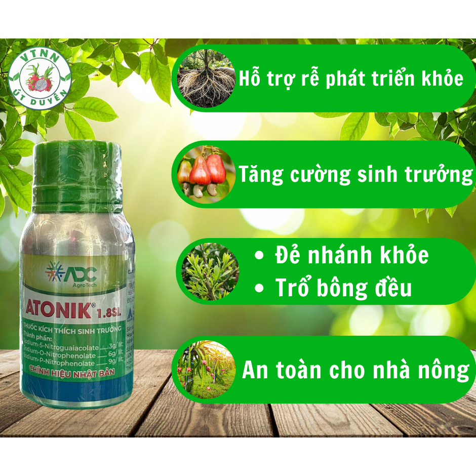 ATONIK 1.8SL Dạng Chai 100ML Hàng Chính Hãng Nhập Khẩu Nhật Bản Giúp Nảy Mầm, Ra Rễ, Phục Hồi Cây
