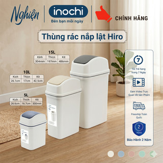 Thùng rác nắp lật Inochi 5L Ag+ kháng khuẩn khử mùi