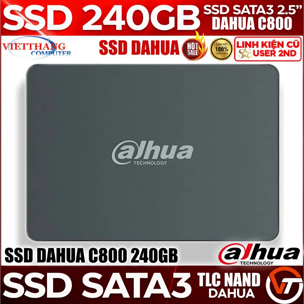 Ổ cứng SSD Dahua C800 240GB 2.5-Inch SATA III SSD Cũ đã qua sử dụng còn đẹp ( Cũ - 2nd )