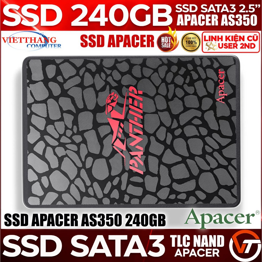 Ổ cứng SSD 240GB Apacer AS350 2.5-Inch SATA 3 SSD cũ đã qua sử dụng ( Cũ - 2nd )