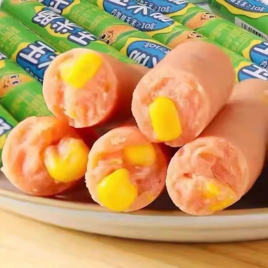Xúc xích ngô ngọt thơm, xúc xích hotdog ăn liền, xúc xích vị ngô ăn vặt, xúc xích ăn kèm mì tôm, đồ 